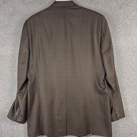 Chaps Blazer Men 42L Brown‎ Wool Cashmere Suit Jacket Business Casual Wedding - Picture 6 of 16
